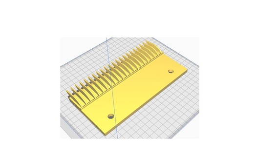 escalator comb plate 3d print model - Mito3D
