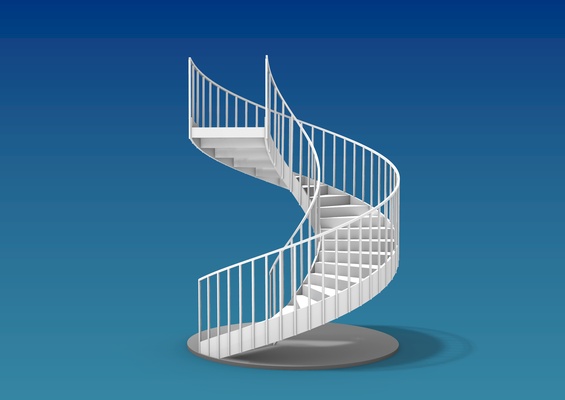 escalera helicoidal moderna - modern stairs architecture 3d print model - Mito3D
