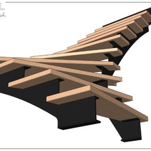 escalier Architektur Gebäude-Strukturen Struktur aus Metall Bau 3d print model - Mito3D