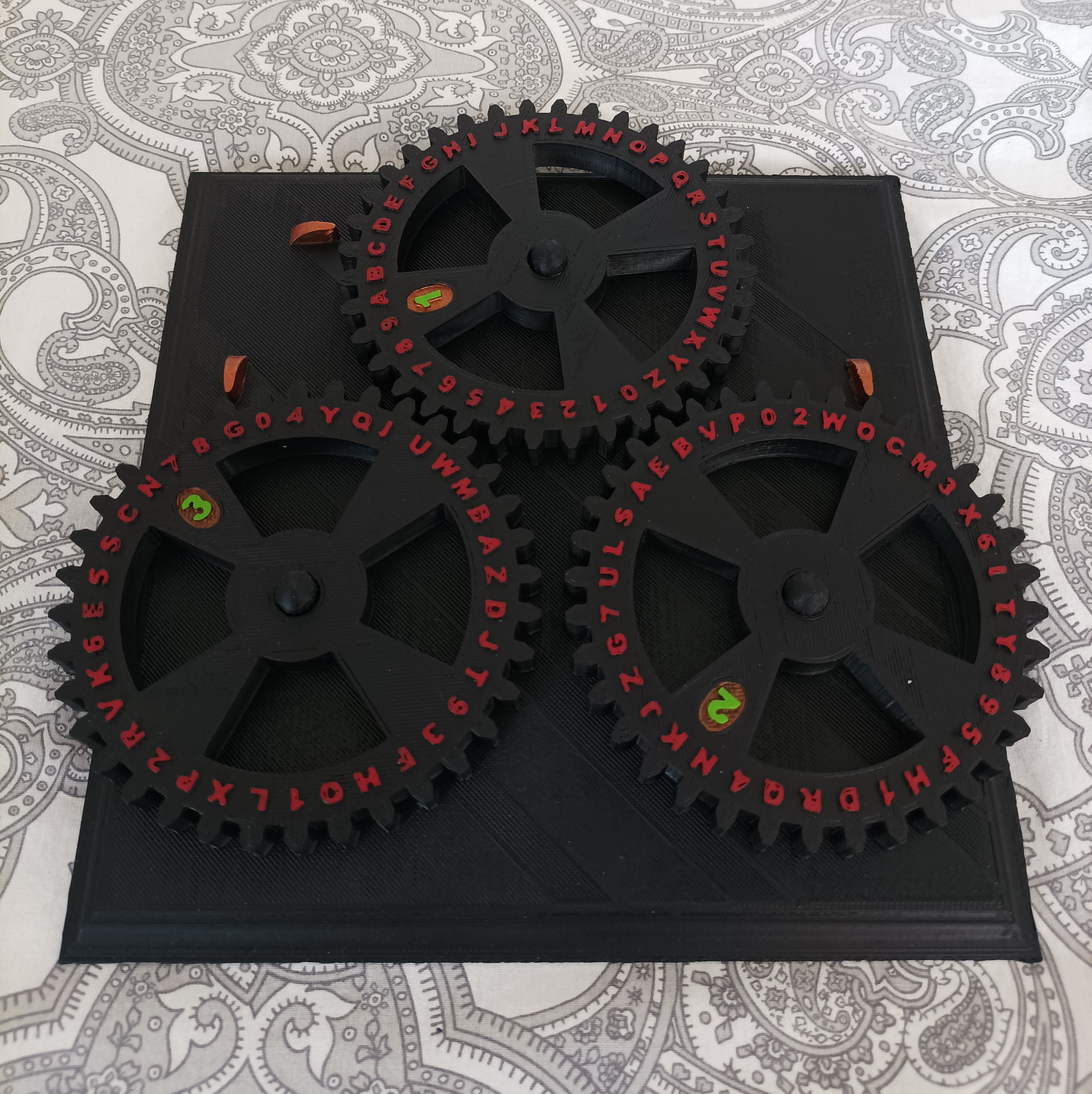 escapar jogos criptografia código criptografar cifra enigma 3D print model - Mito3D