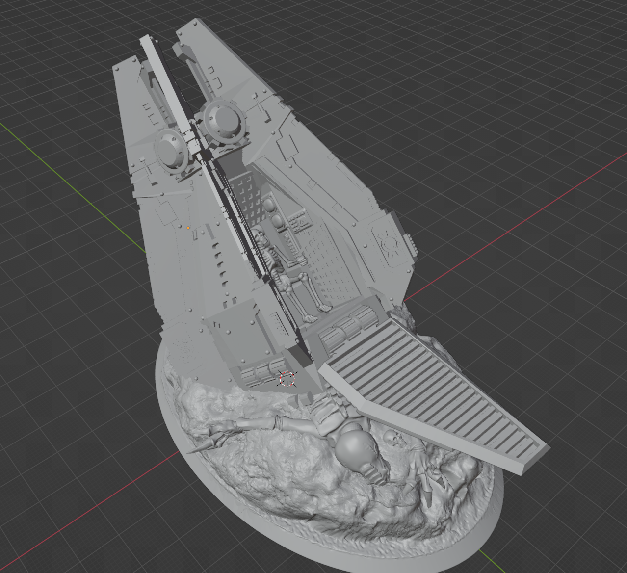 kaçış kapsül amaç işaretleyici imparatorluk arazi manzara 3D print model - Mito3D