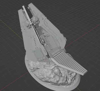 fuga pod obbiettivo pennarello imperiale terreno scenario 3d print model - Mito3D