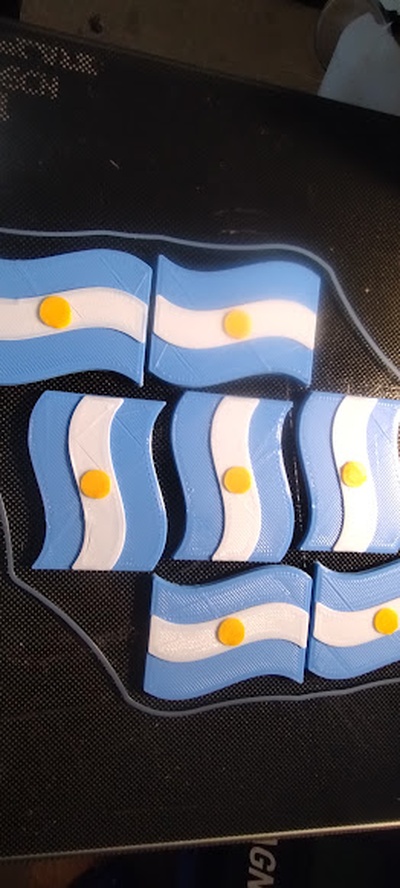 escarapela bandera argentina 3d print model - Mito3D