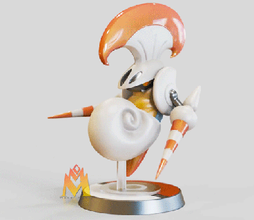escavatore fan arte pok lun figurina pokemon karrablast elmo Evoluzione art nintendo 3d gioco anime 3d print model - Mito3D