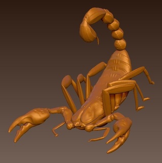 escorpión diezmado 150k impresión sitio Escorpión arácnido insecto peligroso 3d print model - Mito3D