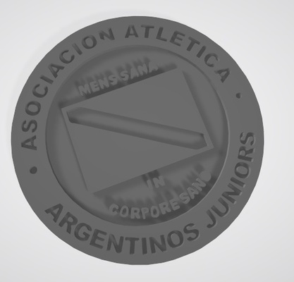 escudo argentin juniors tbol équipedef modelado3d tbol3d déporter déportive tbolfans nfootballeur football passion 3d print model - Mito3D