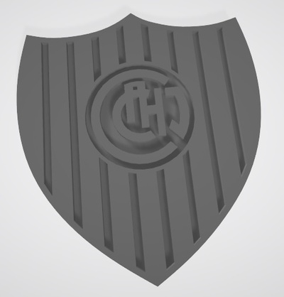 escudo chacarita tbol équipedef modelado3d tbol3d déporter déportive tbolfans nfootballeur football passion argentine 3d print model - Mito3D