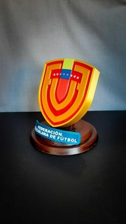 escudo federación venezolana tbol trofeo Colombia Venezuela mundial fútbol futbol sudamericano premio emblema deporte decoracion federacion placa venezolano sudameria copa sudamericana conmebol 3d print model - Mito3D
