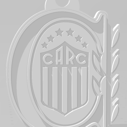 escudo rosario central carc santa fe futbol argentina afa superliga llavero canalla 3D print model - Mito3D