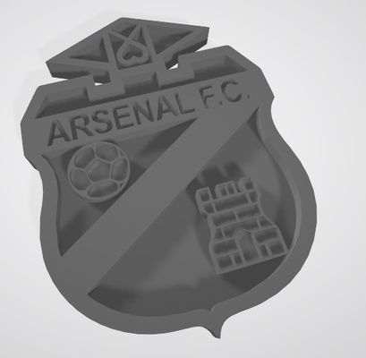 bouclier arsenal tbol équipedef modelado3d tbol3d déporter déportive tbolfans nfootballeur football passion argentine 3d print model - Mito3D