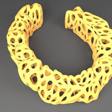 esculation bracelet voronoi style jewelry bracelets 3d print model - Mito3D