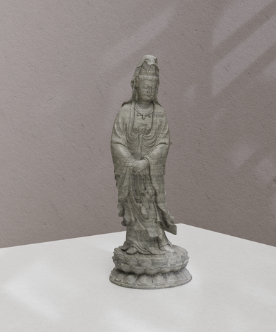 escultura bouddhiste cuerpo entero art estatua détendre déco 3d print model - Mito3D