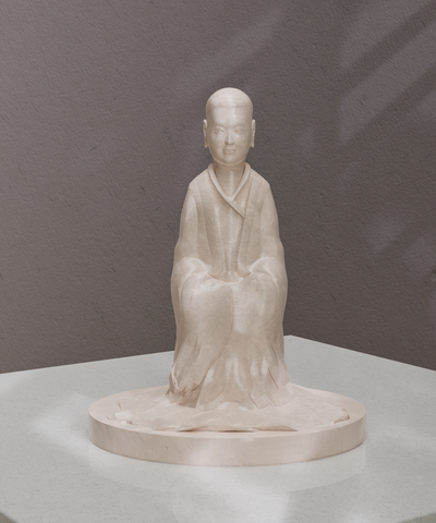 escultura hombre buda hogar casa estatua hinduismo relajarse deco 3d print model - Mito3D