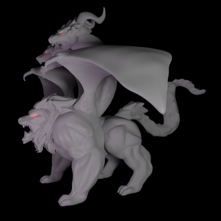escultura pára decoracion Dragão leon impressão colocar arte brinquedo animal 3d print model - Mito3D