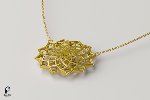 eslimi pendant 010 gold jewelry jewellery nacklace silver jewel 3dprint printable 3d print model - Mito3D