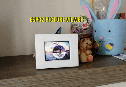 esp32 picture viewer esp8266 esp ili9341 display lcd 28 slide show slideshow photo frame design microcontroller 3d print model - Mito3D