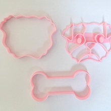 espa ol bulldog bone cookie cutters home cutting biscuits dog pug 3d print model - Mito3D