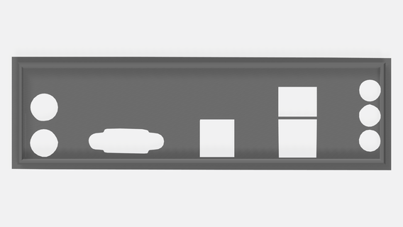 Espelho placa asus p8h61 m lx3 r20 utensili piastra posteriore scheda madre 3d print model - Mito3D