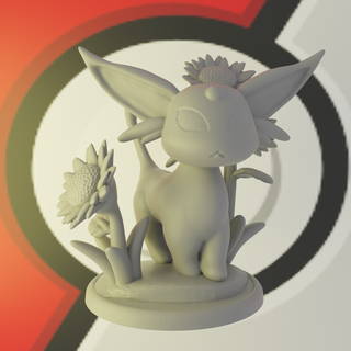 espeon Chibi psychisch Pokémon Zahl Pokedex 3d print model - Mito3D