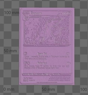 espeon Pokemon tcg litofania gioco trading carta anime guidato lampada ruolo 3d print model - Mito3D
