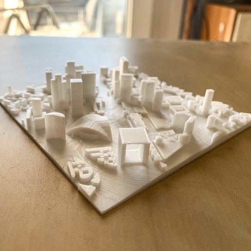 esplanade d fense mimarlık ışık manzara topografya binalar şehir sanat göster paris skycrapers yüksek savunma 3D print model - Mito3D
