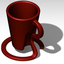 tasse à espresso 2 la maison 3d print model - Mito3D