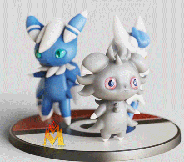 éperon miaou Masculin évolution fan art pok lun figurine pokemon fanart figure jouet nintendo 3d Jeu anime Pokémon unir 3d print model - Mito3D