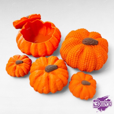 essenziale zucche supporto casa deco decorazione arredamento halloween zucca orrore mini pop divertimento giardino ciotola vero realistico agitarsi caramella mostro creatura 3d print model - Mito3D