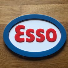 esso plate home garage eye oil driving force deco 3d print model - Mito3D