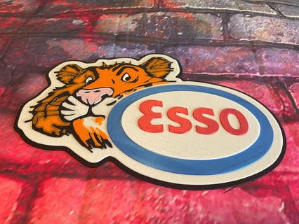 Esso Tiger Jahrgang Zeichen 3mf 3d print model - Mito3D