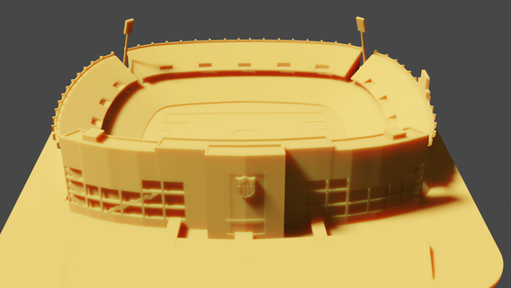 estadio campo secolo pe dopo stadio arte calcio 3d impressione arquitectura 3d print model - Mito3D