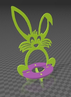 ester egg holder bunny 3d print model - Mito3D