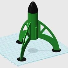 estes Luna böcek model roket hobi 3d print model - Mito3D
