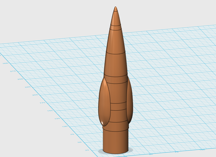 pnc 50ca nariz cone aeroespacial bt 50 foguete foguetes voar modelo plástico passatempo 3d print model - Mito3D