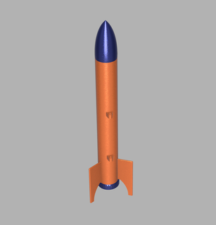 foguete modelo voar thingiverse procurar pára quedas 3d print model - Mito3D