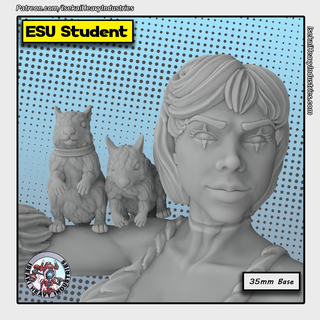 étudiant merveille crise protocole écureuil fille 3d print model - Mito3D