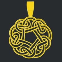 eternal knot model 2 jewelry jewel pendant celtic breton brittany symbol symbolism 3d print model - Mito3D