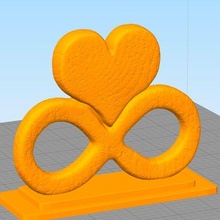 eternal love stone art rock saint valentine heart infinity decoration 3d print model - Mito3D