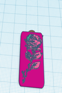 eterno rosa portachiavi chiave squillare 3d print model - Mito3D