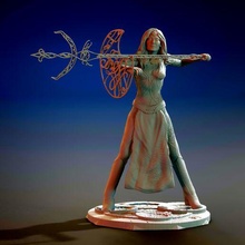 eternals thena art fanart marvel warrior heroine collection fantasy mythology 3d print model - Mito3D