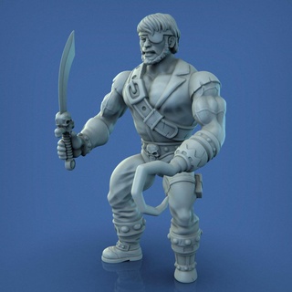 eternian pirate motu scaled action figure Various masters of the universe toy original he-man vintage mattel retro 55 inch articulated pegs sword fantasy seas 3d print model - Mito3D