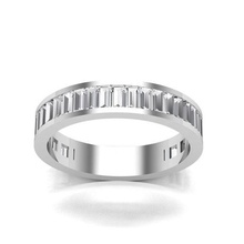 eternity band jewelry jewellery ring gents diamond gold silver sterling jewels 3d print model - Mito3D