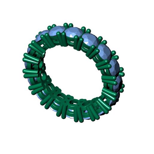 eternidade anel joalheria clássico stl pedra diamante 3D print model - Mito3D