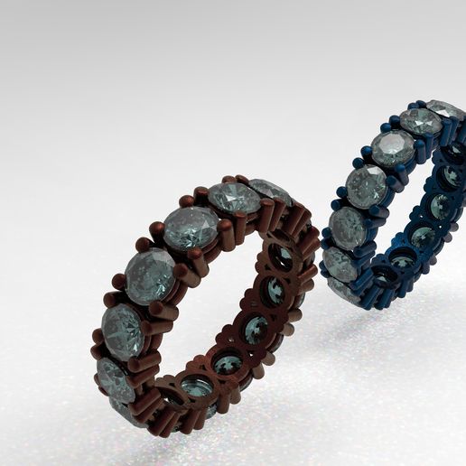 Ewigkeit Ringe Schmuck Ring Diamanten Ewigkeitsring Fingerring Hochzeit Engagement 3D print model - Mito3D