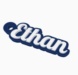 ethan keychain non-multimateriall 3d print model - Mito3D