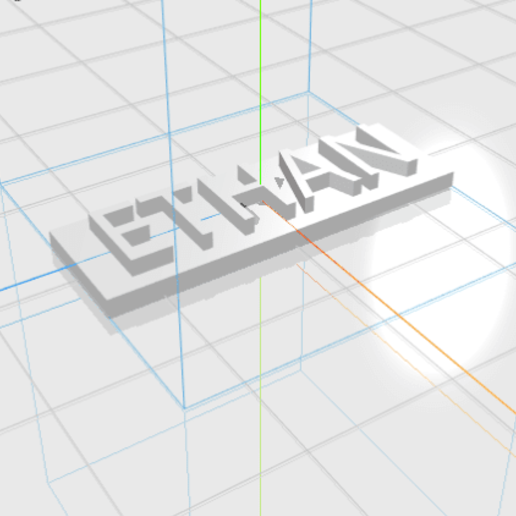 ethan letters name male 3d gift 3D print model - Mito3D