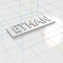 Ethan Briefe Name männlich 3d Geschenk 3d print model - Mito3D