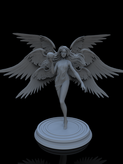 ethereal elegance angel death archangel seraphim female toy collectible statue statuete deco decorative decoration garden skull 3d print model - Mito3D