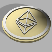 ethereum moneta crypto bitcoin giocattolo 3d print model - Mito3D