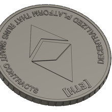 ethereum coin 3d print model - Mito3D
